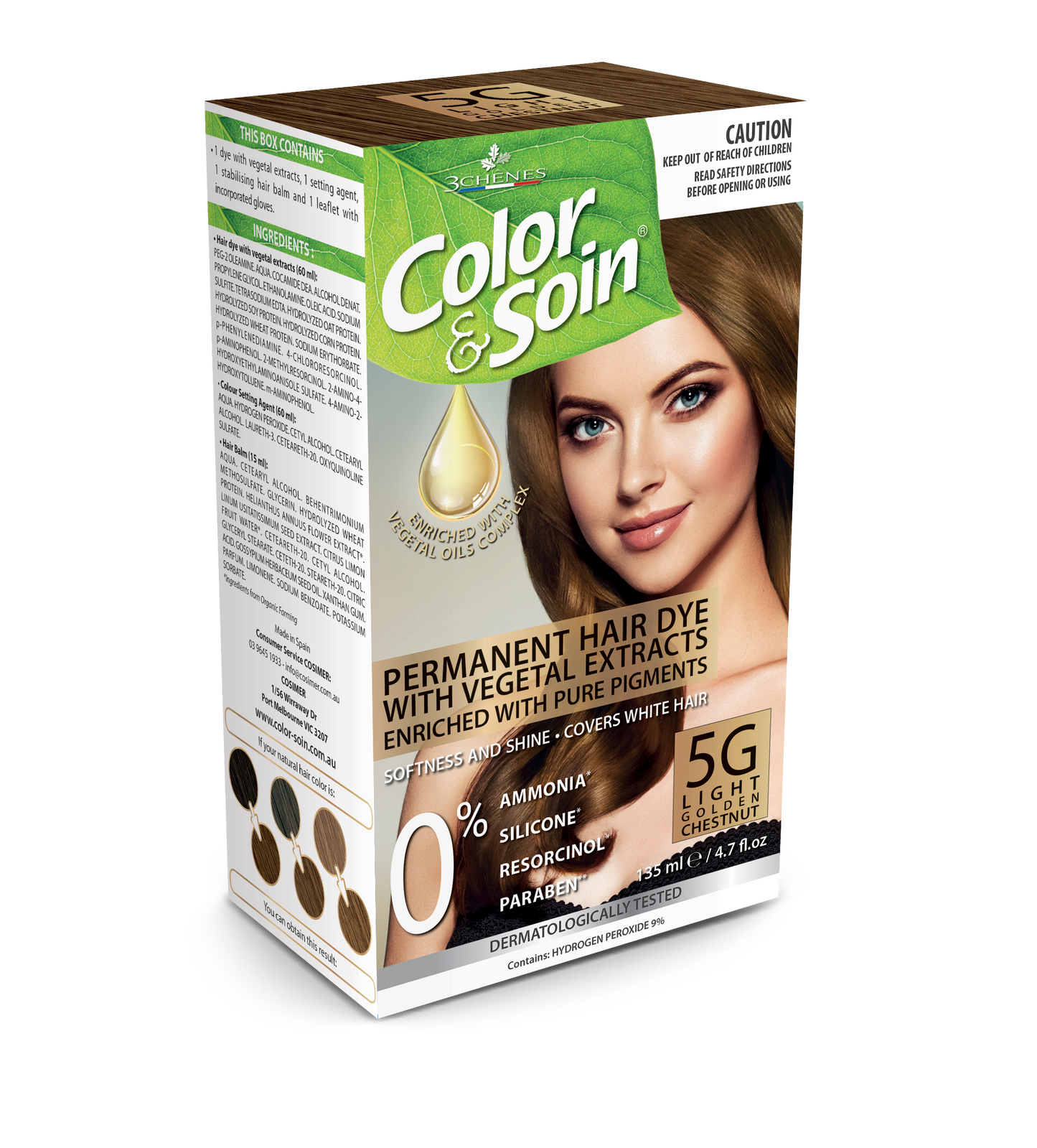 PERMANENT HAIR DYE 5G LIGHT GOLDEN CHESTNUT