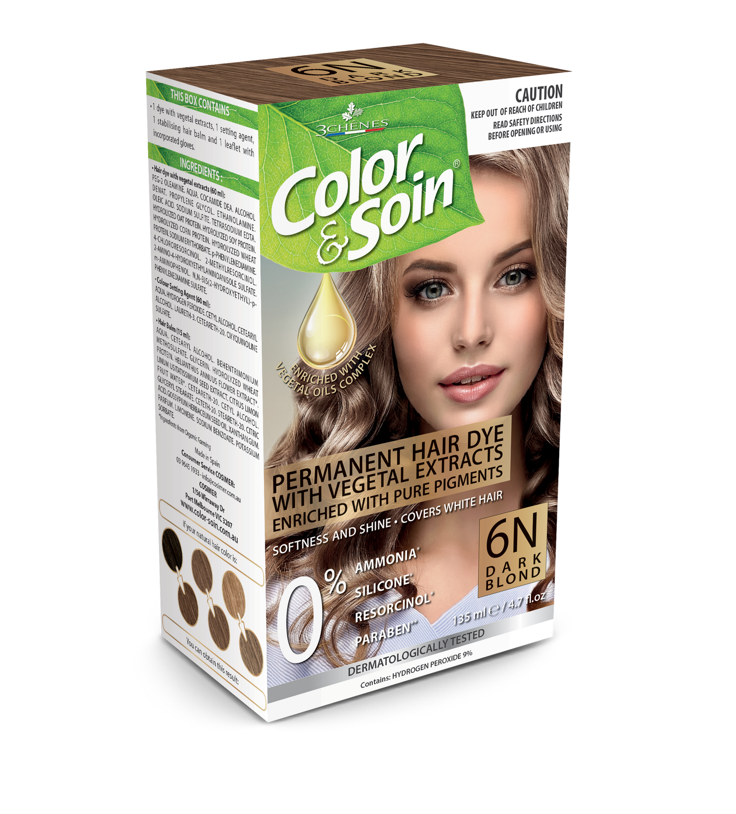 PERMANENT HAIR DYE 6N DARK BLOND