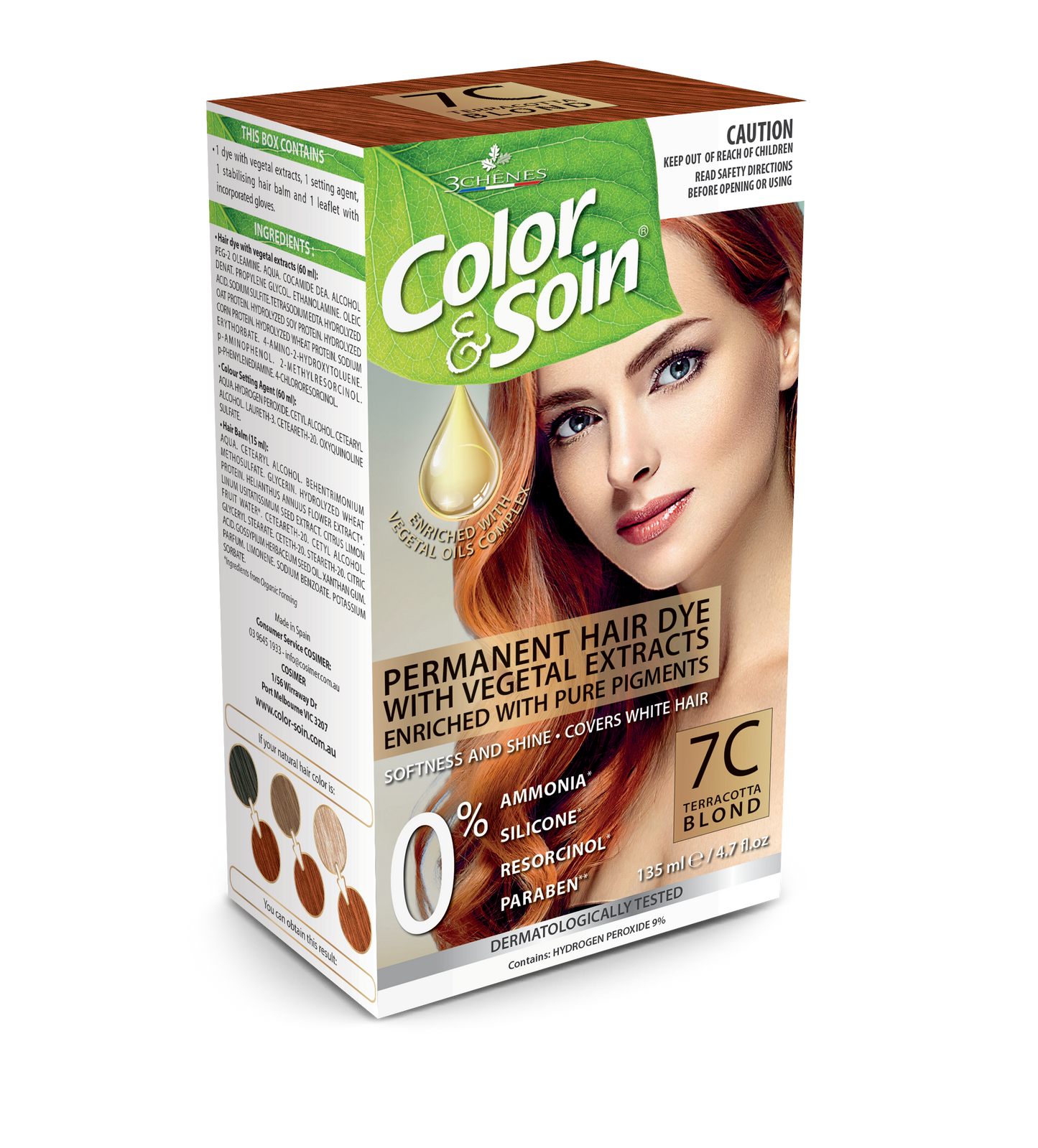 PERMANENT HAIR DYE 7C TERRACOTTA BLOND