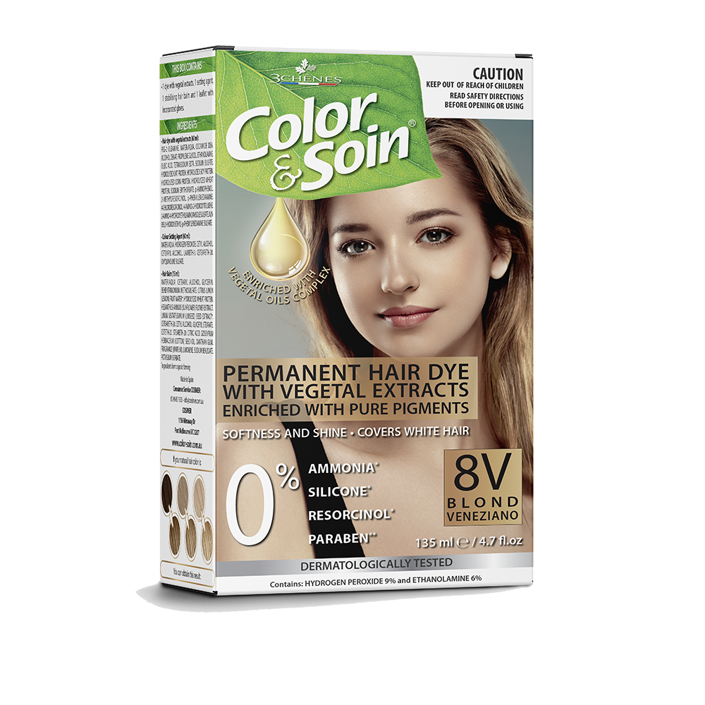 PERMANENT HAIR DYE 8V BLOND VENEZIANO
